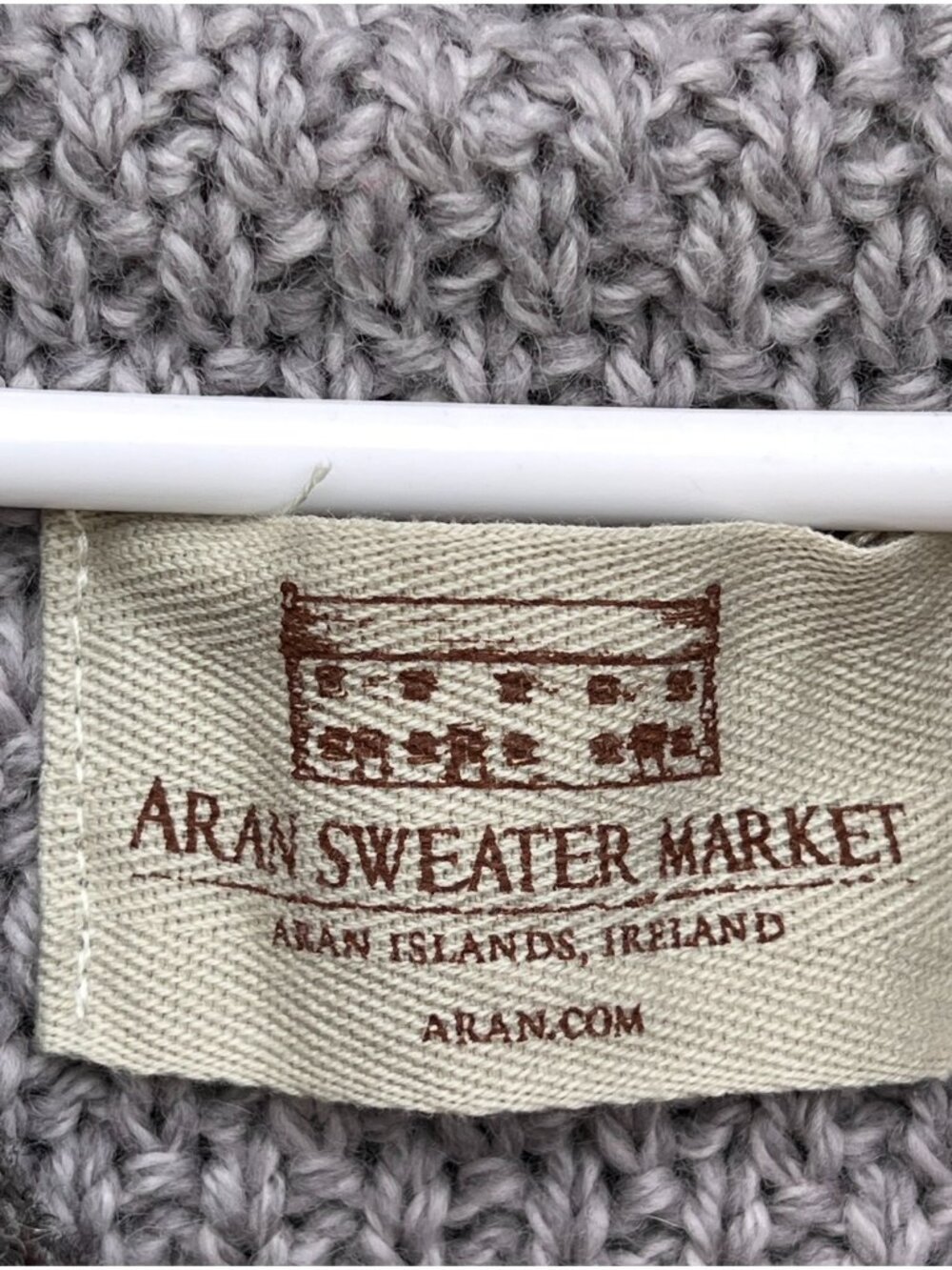Aran Womens Tweed Poncho W/ Hood Size M/L Herringbone Merino Wool Sweater Lined - Picture 5 of 14